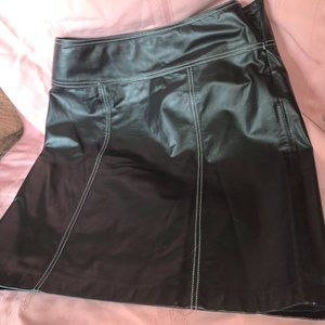 Black MK Zip-up Skirt